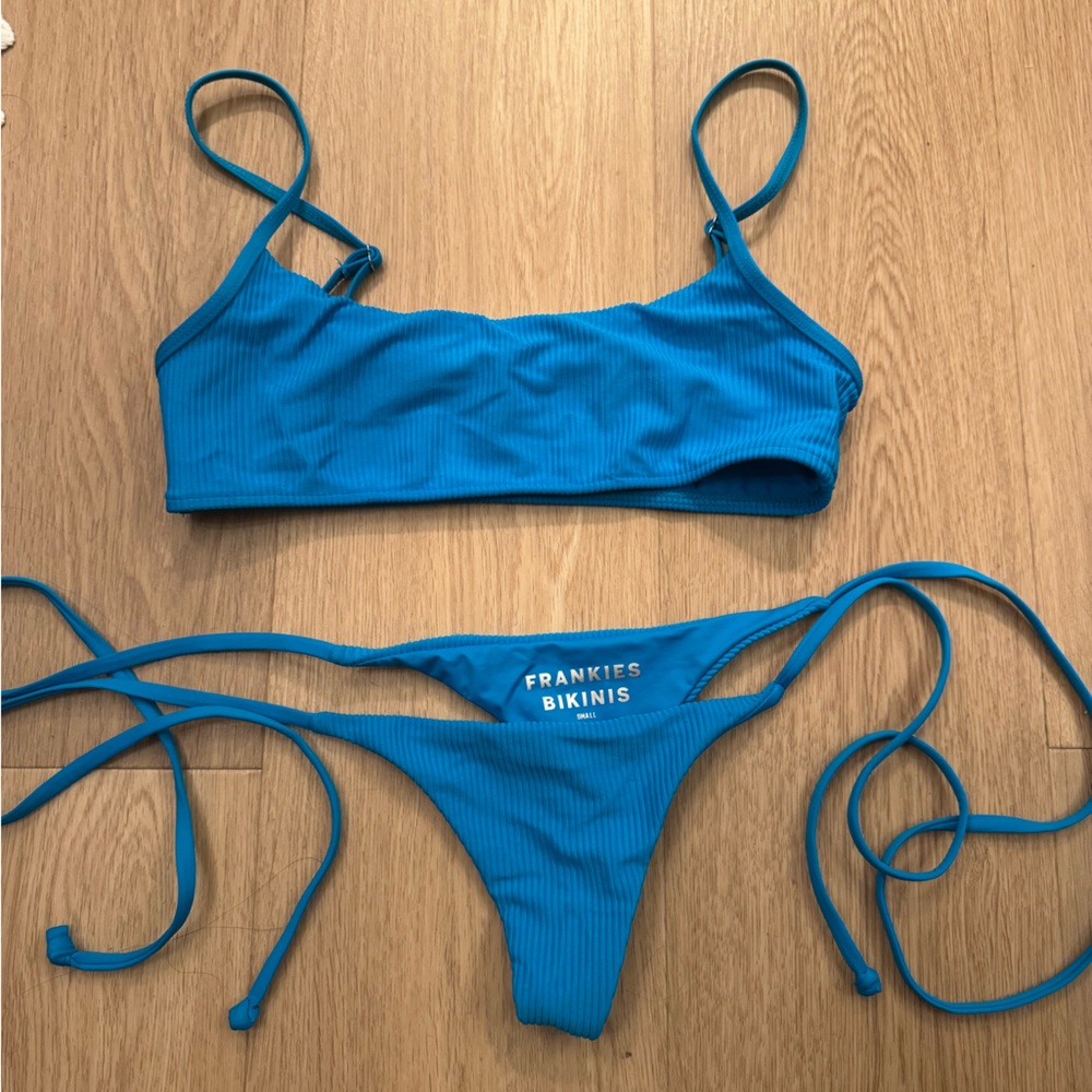 Frankie's Bikinis Vibrant Blue Bikini Set
